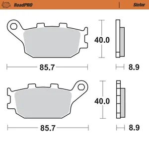 MOTO-MASTER BRAKE PAD ROADPRO SINTER