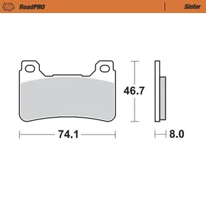 MOTO-MASTER BRAKE PAD ROADPRO SINTER