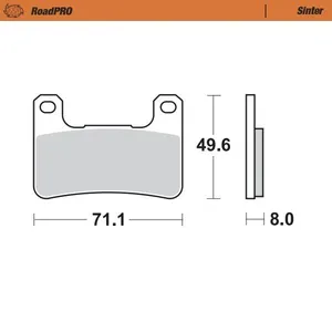 MOTO-MASTER BRAKE PAD ROADPRO SINTER