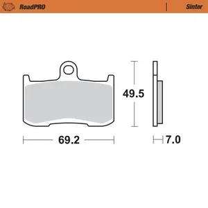 MOTO-MASTER BRAKE PAD ROADPRO SINTER