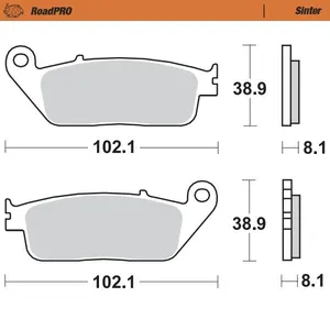 MOTO-MASTER BRAKE PAD ROADPRO SINTER