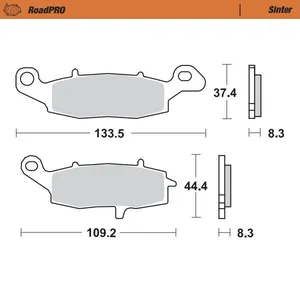 MOTO-MASTER BRAKE PAD ROADPRO SINTER