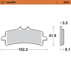 MOTO-MASTER BRAKE PAD ROADPRO SINTER