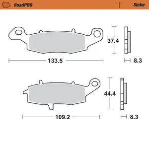MOTO-MASTER BRAKE PAD ROADPRO SINTER