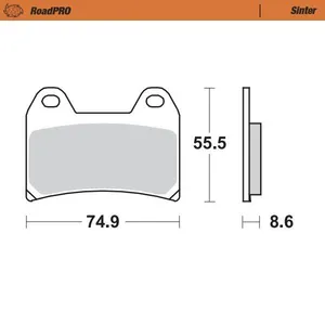MOTO-MASTER BRAKE PAD ROADPRO SINTER