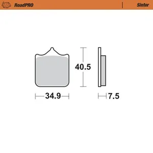 MOTO-MASTER BRAKE PAD ROADPRO SINTER