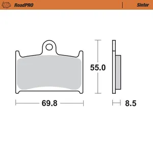 MOTO-MASTER BRAKE PAD ROADPRO SINTER