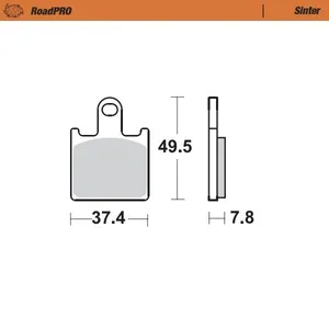 MOTO-MASTER BRAKE PAD ROADPRO SINTER