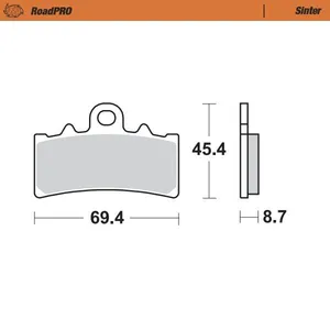 MOTO-MASTER BRAKE PAD ROADPRO SINTER