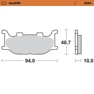 MOTO-MASTER BRAKE PAD ROADPRO SINTER