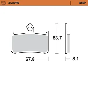 MOTO-MASTER BRAKE PAD ROADPRO SINTER