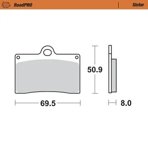 MOTO-MASTER BRAKE PAD ROADPRO SINTER