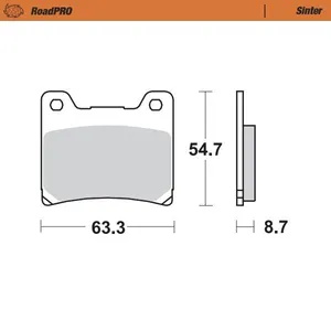 MOTO-MASTER BRAKE PAD ROADPRO SINTER