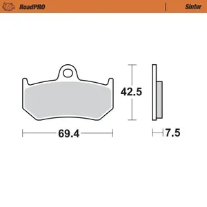 MOTO-MASTER BRAKE PAD ROADPRO SINTER