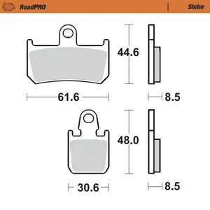 MOTO-MASTER BRAKE PAD ROADPRO SINTER