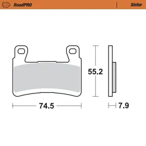 MOTO-MASTER BRAKE PAD ROADPRO SINTER