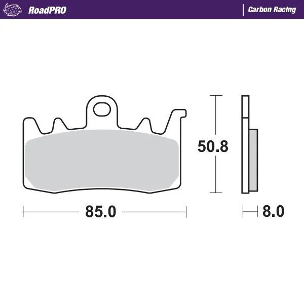 MOTO-MASTER BRAKE PAD ROADPRO CARBON RACING