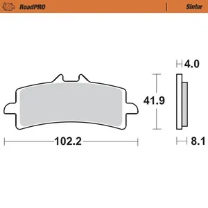 MOTO-MASTER BRAKE PAD ROADPRO SINTER