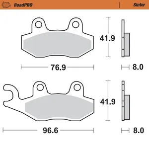 MOTO-MASTER BRAKE PAD ROADPRO SINTER