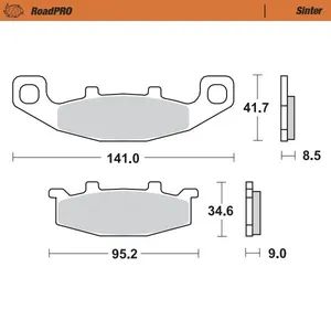 MOTO-MASTER BRAKE PAD ROADPRO SINTER