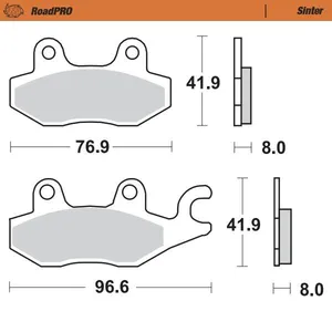 MOTO-MASTER BRAKE PAD ROADPRO SINTER