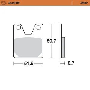 MOTO-MASTER BRAKE PAD ROADPRO SINTER