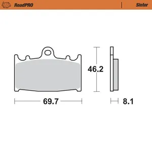 MOTO-MASTER BRAKE PAD ROADPRO SINTER
