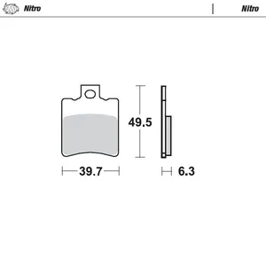 MOTO-MASTER BRAKE PAD SCOOTER NITRO