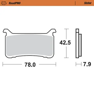 MOTO-MASTER BRAKE PAD ROADPRO SINTER