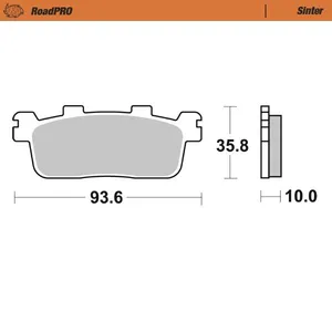 MOTO-MASTER BRAKE PAD SINTER SCOOTER