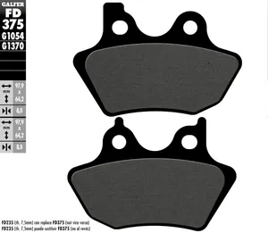 Galfer BRAKE PAD SEMI METAL