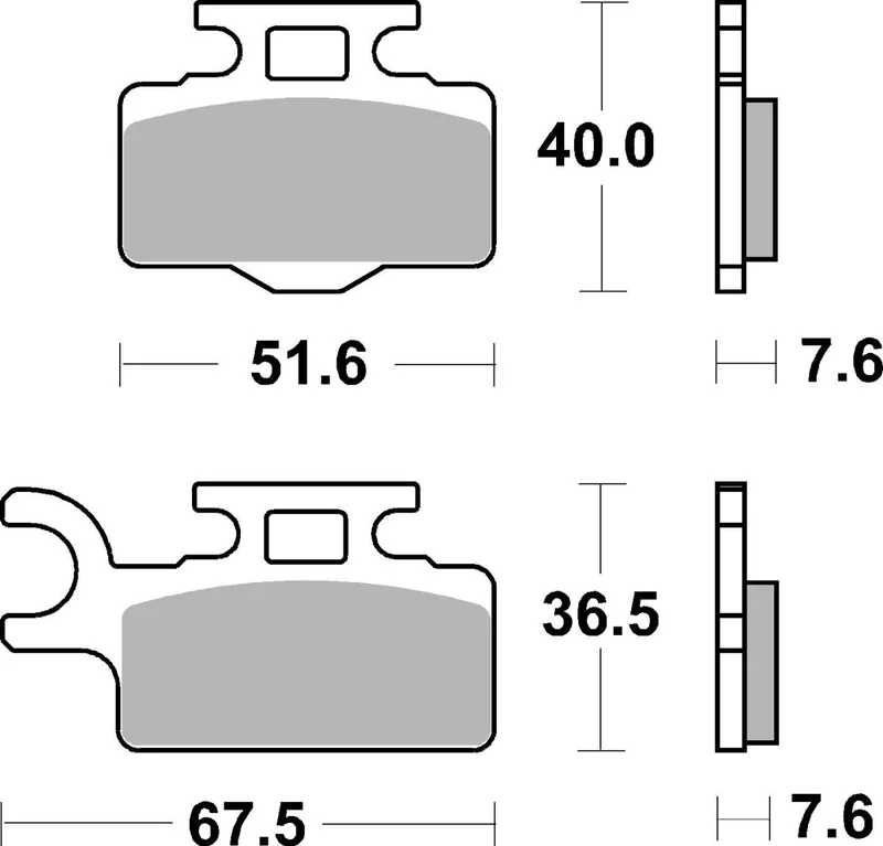 SBS Brake Pads Sinter Racing Hi-Tech Offroad