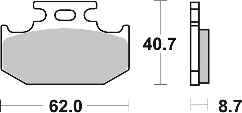 SBS Brake Pads Sinter Carbon Hi-Tech Offroad