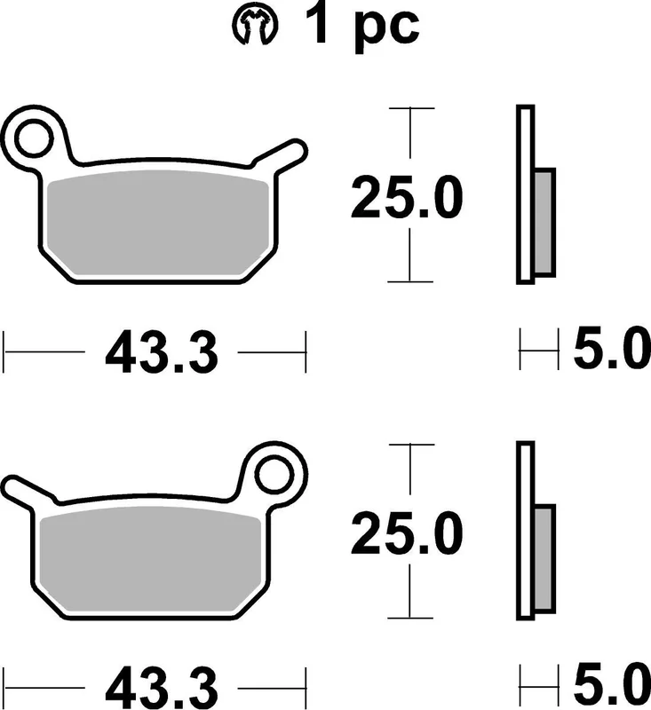 SBS Brake Pads Sinter Racing Hi-Tech Offroad