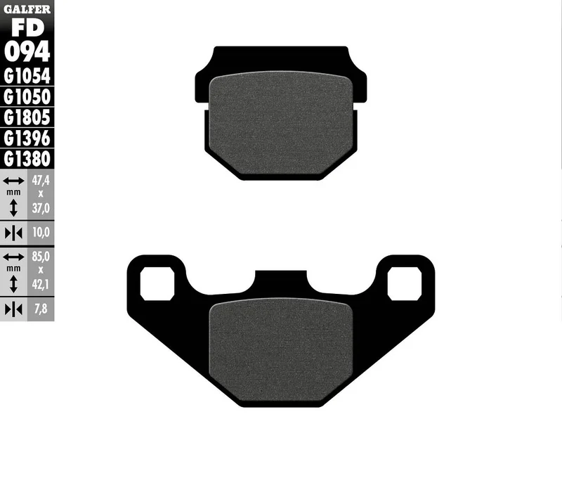 GALFER BRAKE PAD SEMI METALLIC SCOOTER