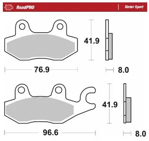 MOTO-MASTER BRAKE PAD ROADPRO SINTER SPORT