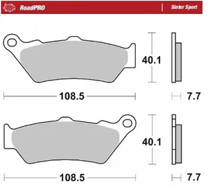 MOTO-MASTER BRAKE PAD ROADPRO SINTER SPORT