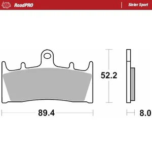 MOTO-MASTER BRAKE PAD ROADPRO SINTER SPORT
