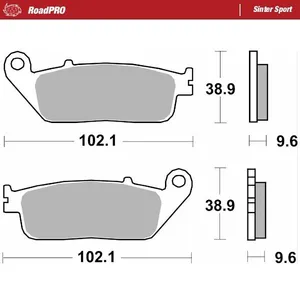 MOTO-MASTER BRAKE PAD ROADPRO SINTER SPORT