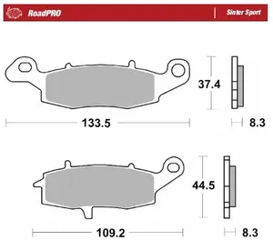 MOTO-MASTER BRAKE PAD ROADPRO SINTER SPORT