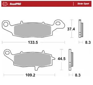 MOTO-MASTER BRAKE PAD ROADPRO SINTER SPORT