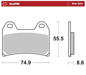 MOTO-MASTER BRAKE PAD ROADPRO SINTER SPORT