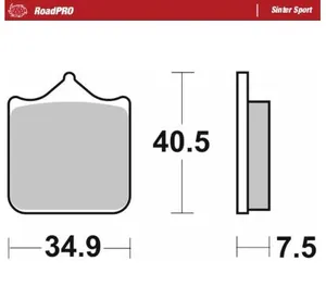 MOTO-MASTER BRAKE PAD ROADPRO SINTER SPORT