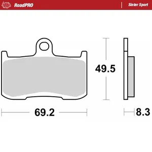 MOTO-MASTER BRAKE PAD ROADPRO SINTER SPORT