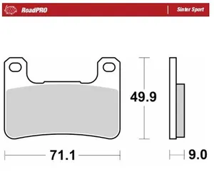 MOTO-MASTER BRAKE PAD ROADPRO SINTER SPORT