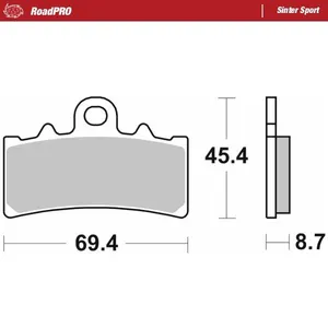 MOTO-MASTER BRAKE PAD ROADPRO SINTER SPORT