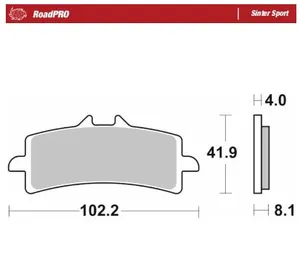 MOTO-MASTER BRAKE PAD ROADPRO SINTER SPORT