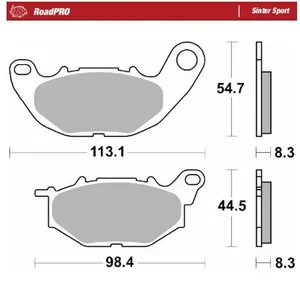 MOTO-MASTER BRAKE PAD ROADPRO SINTER SPORT FRONT