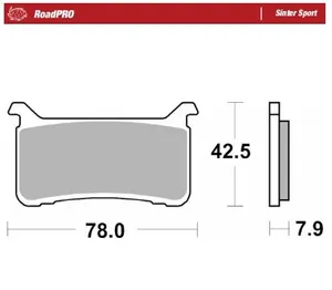 MOTO-MASTER BRAKE PAD ROADPRO SINTER SPORT