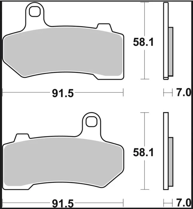 Brembo BRAKE PAD SP SINT FR/RR